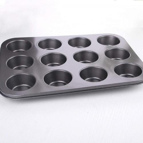 12 Cups Non Stick Muffin Pan-Black