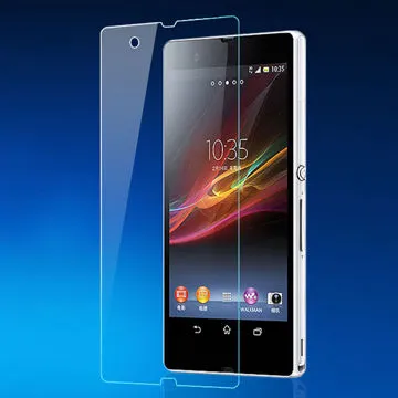 Anti-crack 0.2mm 2.5D curved edge tempered glass screen protector for Sony Xperia-Z L36h