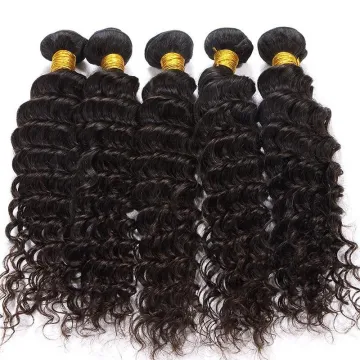 Unprocessed Human Hair Bundles Raw Virgin Cuticle Aligned Deep Curly Human Hair Weave Indian Hair Bundles
