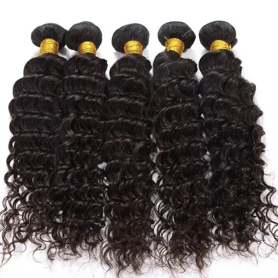 Unprocessed Human Hair Bundles Raw Virgin Cuticle Aligned Deep Curly Human Hair Weave Indian Hair Bundles