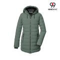 Parka de mujer con aspecto de plumón suave y capucha