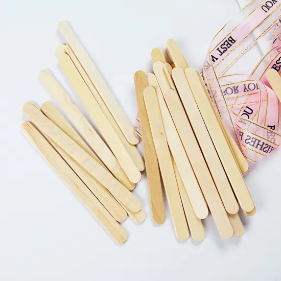 China Wholesale Disposable Birch Wooden Ice Cream Sticks - Size 1x11.4cm: Essential Kitchen Supplies for Popsicles and Desserts