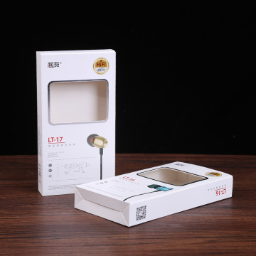 Hanging Earphone Custom Paper Packaging Box with Window