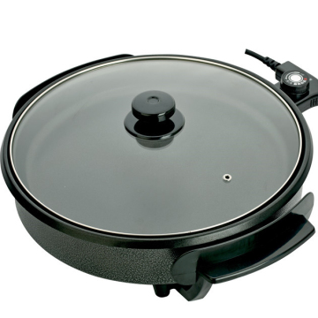 35cm Die-Cast Aluminum Nonstick Electric Portable Pizza Pan for Indoor BBQ and Frying