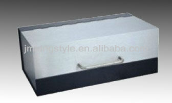 Black and white color Stainless steel square-shape bread box and canister set