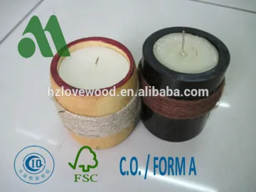 Bamboo Wax Holder/bamboo candle holder