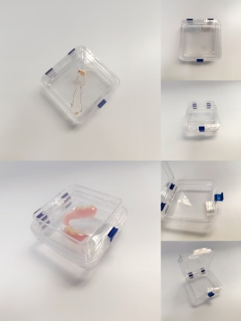 Clear Plastic Membrane Box for 4 Inches Watches Jewelry Wafer Dental Suspension Display