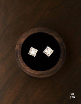 Anting-anting Stud Perak Sterling Cantik Segi Pancaran