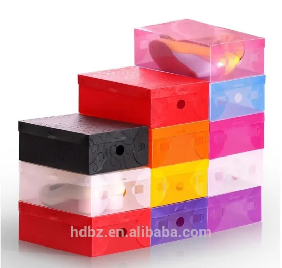 wholesale clear pvc pp pet shoe packaging box