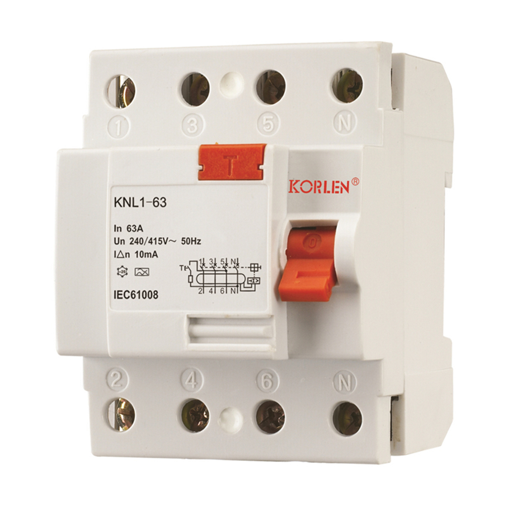 Residual Current Circuit Breaker KNL1-63 63A CB 2P