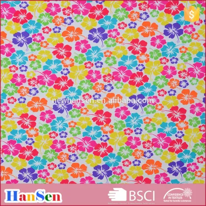 70D elastic nylon spandex fabric with flower printing