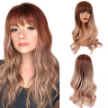 Perucas femininas de cabelo sintético natural Loose Wave Ombre