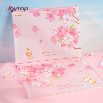 Borsa per documenti Joytop A4 - Borsa di stoccaggio sigillato Cloud all'ingrosso Sakura per ufficio e scuola