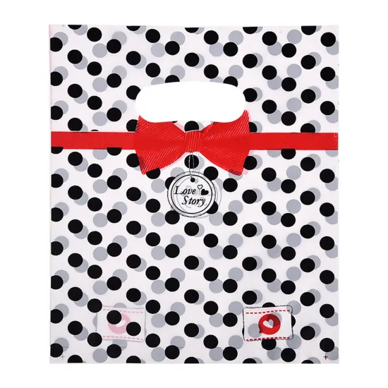 Factory Wholesale Custom Logo PE Packaging Plastic Bags with Handle