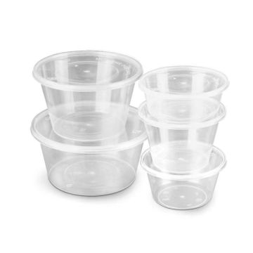 Customizable Logo Plastic Takeout Food Containers with Lids - Microwave Safe and Transparent
