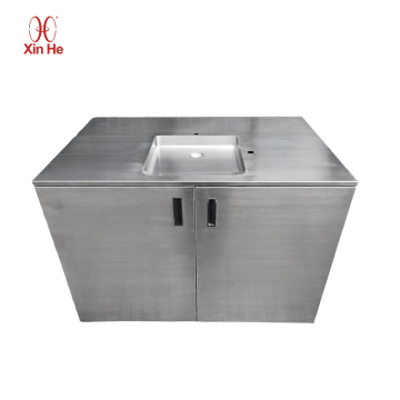 Mobile Stainless Steel Hand Wash Station with Caster Wheels