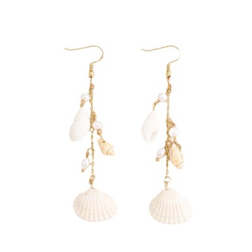 Bohemian Shell Pendant Earrings - Unique Beach Jewelry for Women