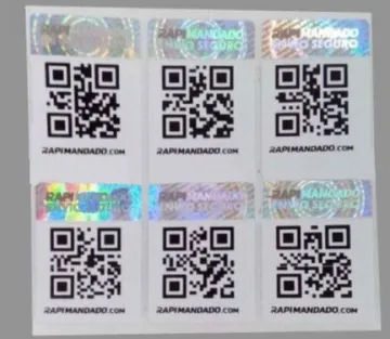 Tamper evident QR code hologram sticker