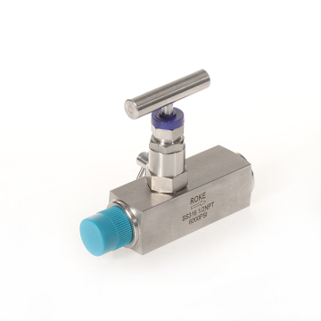 SS316 Stainless Steel 6000psi Male to Female Gauge Valve with Exhaust Valve