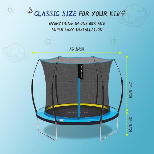 6FT Recreational Trampoline Skyblue