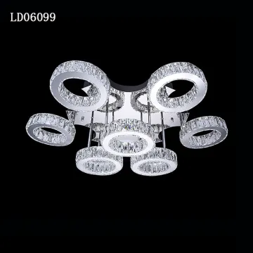 rings crystal ceiling lamp led ceiling light