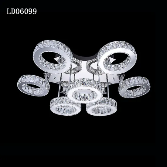 rings crystal ceiling lamp led ceiling light