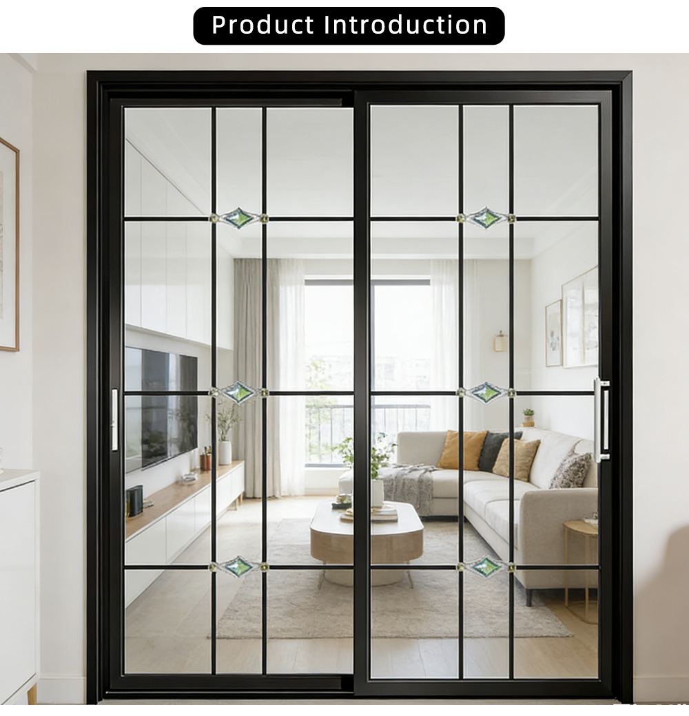 Kitchen Slim Frame Glass Sliding Door YJ-P048 X