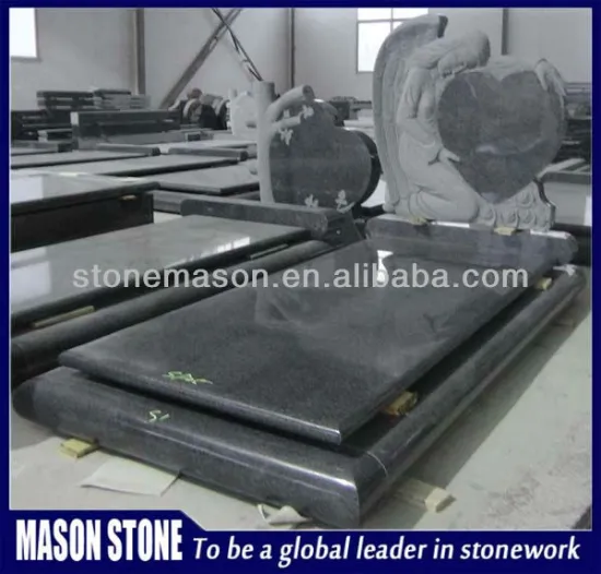 angel heart headstone design