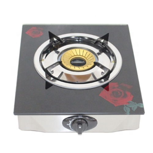 dual fuel range Black Tempered Glass Table Gas Stove Factory