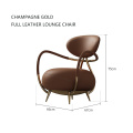 Creative minimalist full leather personality Tiger chair