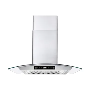 Wholesale High-Quality LED Lighting Kitchen Tempered Glass Cooker Hoods