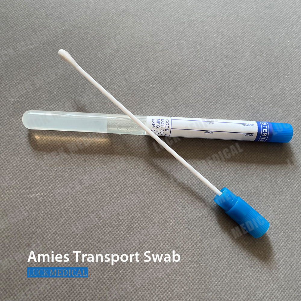 Swab de transporte com dica de viscose no tubo CE