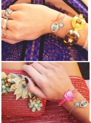 Evil Eye Gold Bracelet Rhinestone Blue Evil Eye Bracelets