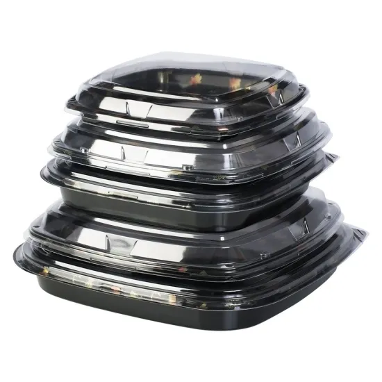 Plastic Sushi Packaging Tray with Anti-fog Lid