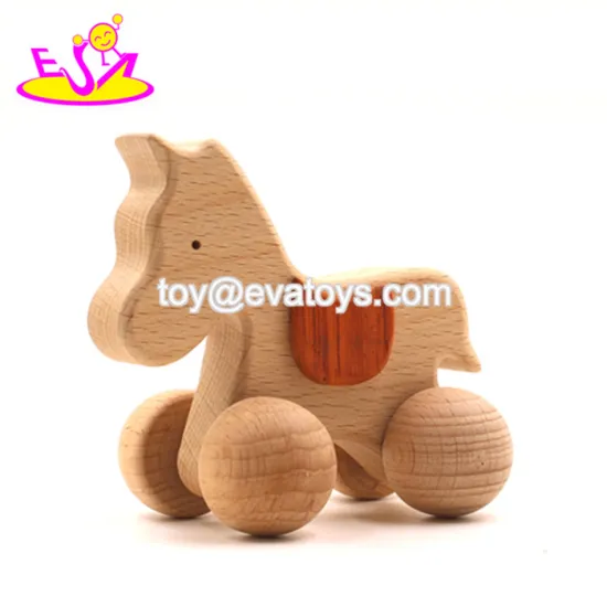 fashion baby wooden animal toy car W04A236