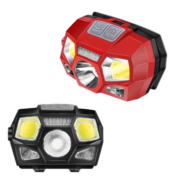 Lampu depan LED yang boleh dicas semula kalis air untuk mendaki, barbeku, berjalan malam, dan menunggang