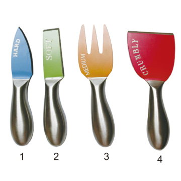 Set mit 4 Farben Käsemesser