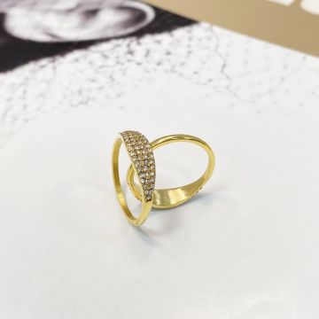 Elegante zircone e anelli di impilamento di diamanti per donne e ragazze - Collezione di gioielli in acciaio inossidabile