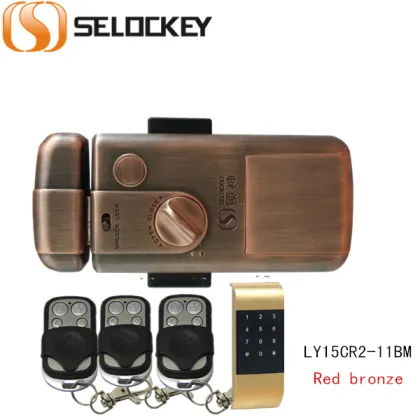 Higher-Tech, wireless lock for wooden door Waterproof Electronic Biometric Password Door Lock(LY15CR2-11BM)