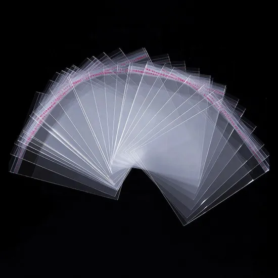 Customized Size Food Grade Self Adhesive Clear Transparent Poly Plastic Cellophane Opp Cello Plastic Bag With Logo