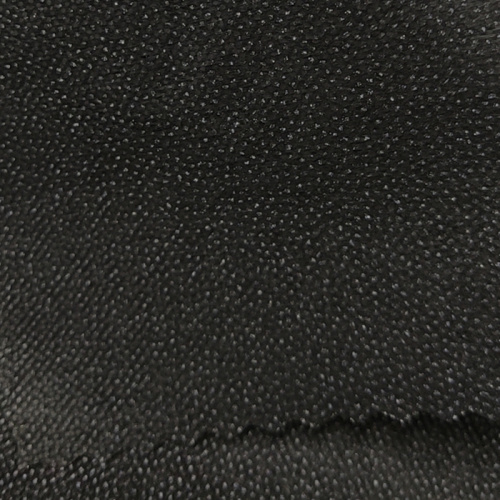 Black lightweight non-woven iron-on garment