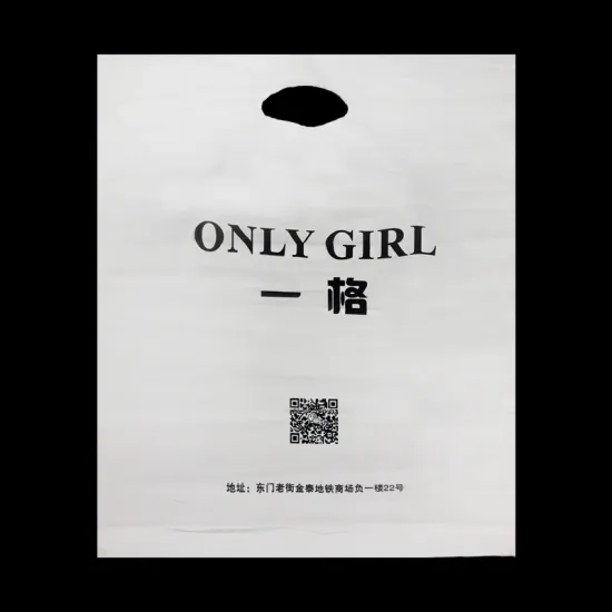 Custom Printed Logo Die Cut Plastic Bag