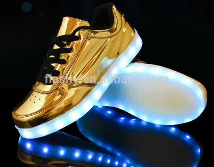 Wholesale stock men shoes outdoor glowing women LED causal shoes unisex 2015