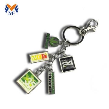 Metal logo printing keychain charms