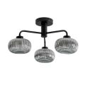 Ceiling light striped glass lampshade