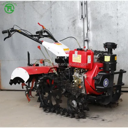 12HP Diesel Engine Chain Track Rotary Tiller - Affordable Motocultor Micro Power Tiller