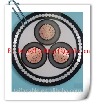 0.6/1 KV CU/PVC/STA/PVC Cable IEC 60332-1 XLPE insulated eletrical power cable