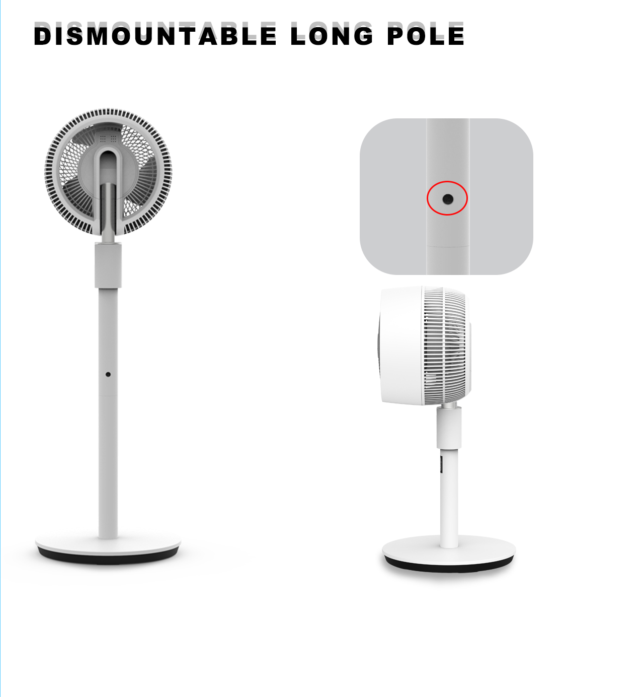 HTS-F602C Circulator Fan height adjustment