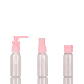 OEM 30ml 40ml 50ml EMTPY PET Clear Pink Cosmetic Botty Bottle Cleaner Set