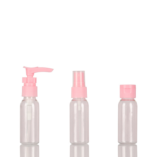 OEM 30ml 40ml 50ml Emtpy Pet Clear Pink Cosmetic Baby Bott